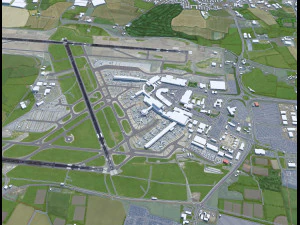 Dublin Airport 15km 3D Model