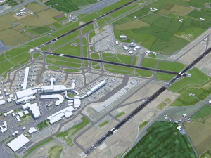 Dublin Airport 15km 3D Model