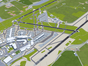 Dublin Airport 15km 3D-Modell