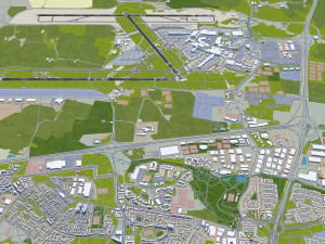Dublin Airport 15km 3D Model