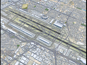 Dubai International Airport 10km Modèle 3D