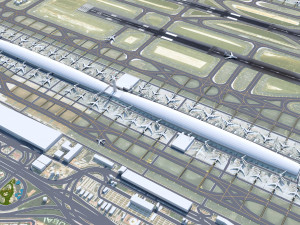Dubai International Airport 10km Modèle 3D