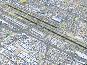 Dubai International Airport 10km Modèle 3D