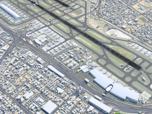 Dubai International Airport 10km Modèle 3D