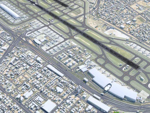 Dubai International Airport 10km 3D Model