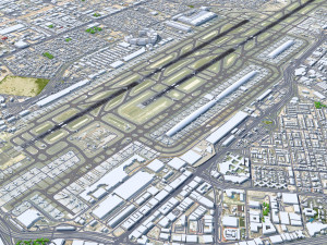 Dubai International Airport 10km Modèle 3D