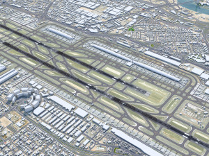 Dubai International Airport 10km Modèle 3D