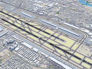 Dubai International Airport 10km Modèle 3D