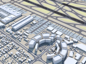 Dubai International Airport 10km Modèle 3D