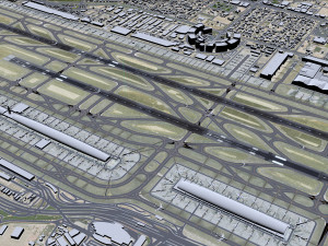 Dubai International Airport 10km Modèle 3D