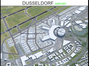Dusseldorf Airport 10km 3D Model