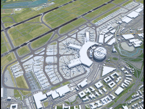 Dusseldorf Airport 10km Modèle 3D