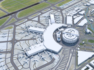 Dusseldorf Airport 10km Modèle 3D