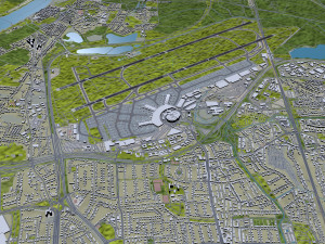 Dusseldorf Airport 10km Modèle 3D