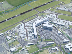 Edinburgh Airport 15km 3D Model