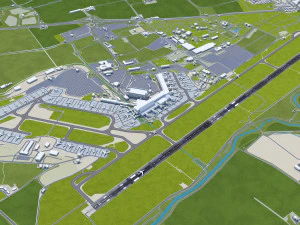Edinburgh Airport 15km 3D Model