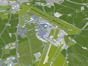 Edinburgh Airport 15km 3D Model