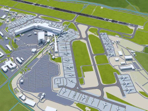 Edinburgh Airport 15km 3D Model