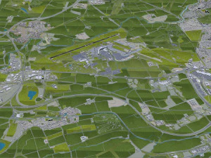 Edinburgh Airport 15km 3D Model
