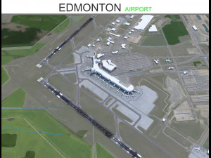 Aeroporto de Edmonton 15 km Modelo 3D