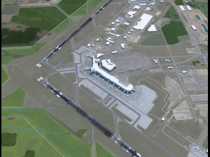 Edmonton Airport 15km 3D Model