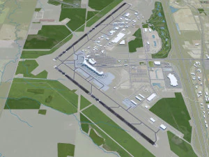 Edmonton Airport 15km 3D Model