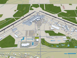 Edmonton Airport 15km 3D Model