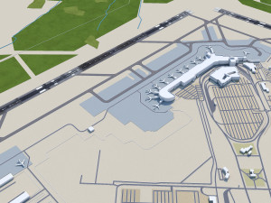 Edmonton Airport 15km Modelo 3D