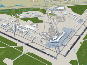 Edmonton Airport 15km 3D Model