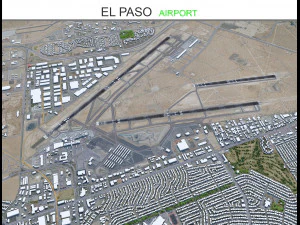 엘파소 공항 15km 3D 모델