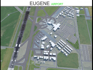 Eugene Airport 10km Modelo 3D