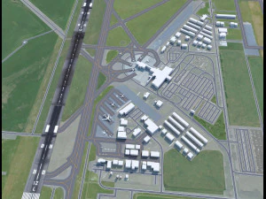 Eugene Airport 10km 3D Model