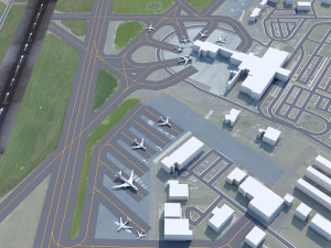 Eugene Airport 10km 3D 모델