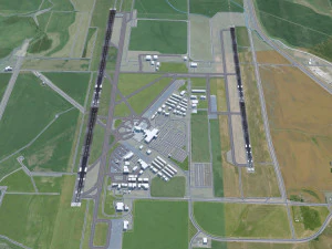 Eugene Airport 10km 3D Model