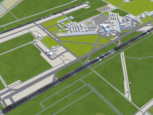 Eugene Airport 10km 3D Model