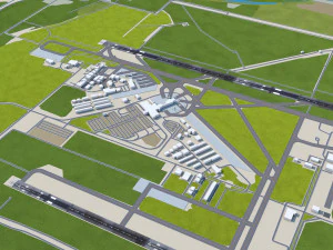 Eugene Airport 10km 3D Model
