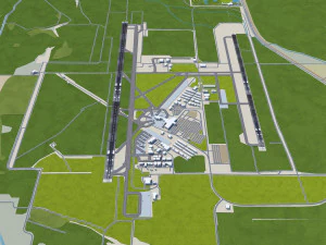 Eugene Airport 10km 3D Model