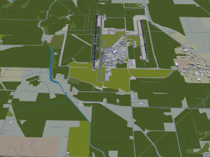 Eugene Airport 10km 3D Model