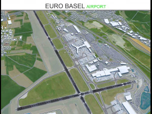 Євроаеропорт Базель 7 км 3D Модель