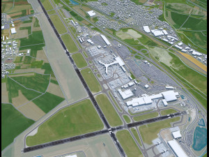 Euro Airport Basel 7km 3D Модель