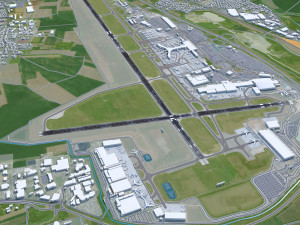 Euro Airport Basel 7km 3D Модель