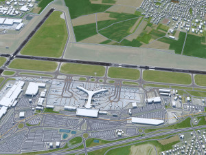 Euro Airport Basel 7km 3D Модель