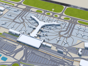 Euro Airport Basel 7km 3D Модель
