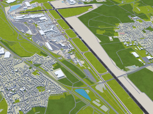 Euro Airport Basel 7km 3D Модель