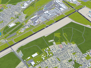 Euro Airport Basel 7km 3D Модель
