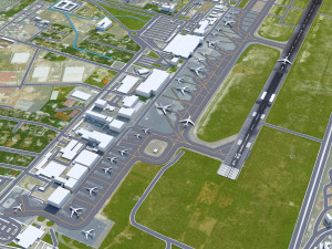 Felix Houphouet Boigny International Airport 10km 3D 模型