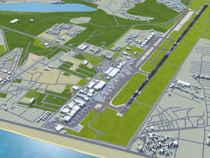 Felix Houphouet Boigny International Airport 10km 3D 模型
