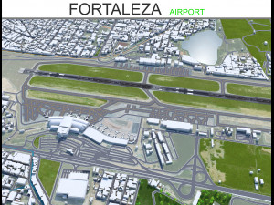 Fortaleza Airport 10km Model 3D