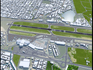 Fortaleza Airport 10km 3D Модель