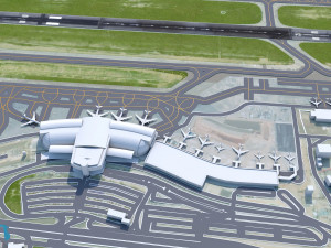 Fortaleza Airport 10km 3D Модель
